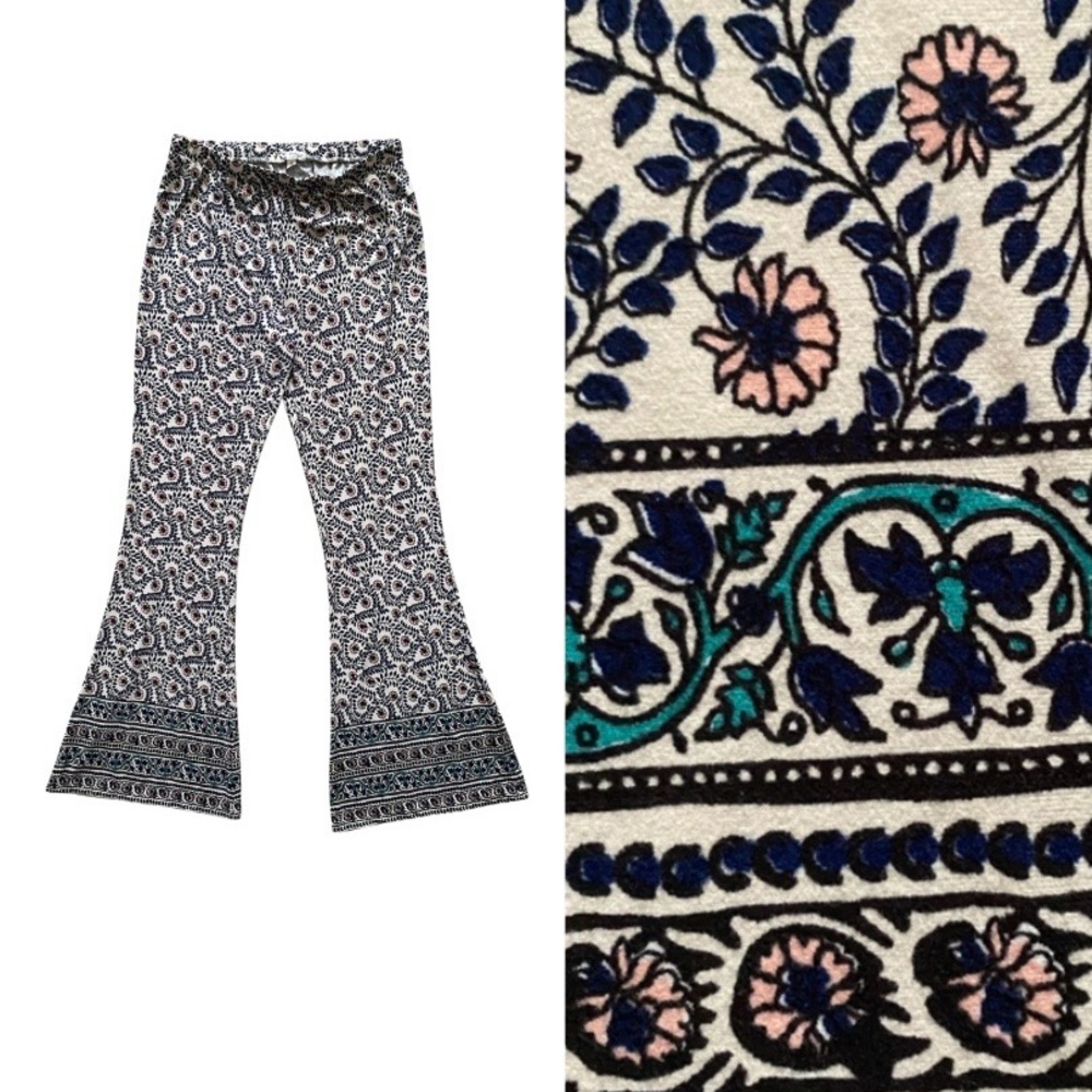 About a Girl Floral Comfy Flare Hippy Pants Junior size XL